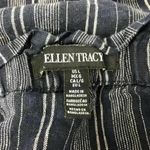 Ellen Tracy SKIRT WOMENS LARGE 100% LINEN PAPERBAG WAIST STRIPED SUMMER CASUAL Photo 3