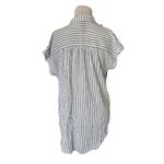 Agnes & Dora NWT  Button Down Cuff Sleeve Blouse | Blue Stripe | XS Photo 3