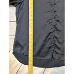BB Dakota Steve Madden Black Satin Delicate Covered Button Blouse Size Medium Photo 8