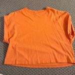 ZARA Orange Short Sleeve Crop Top Photo 0