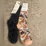 Aerie  American Eagle Black Marled Orange Graphic Spooky Halloween Crew Socks Set Photo 1