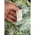 CAbi Green/ White Leaf Print Tropical Faux Wrap Dress Size Small Photo 6