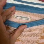 We The Free Free People Classic Striped oversized Crewneck Size Large Photo 5