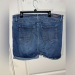 Kut From The Kloth  Distressed Blue Cuffed Denim Pocket Biker Thigh Shorts Sz 18W Photo 5