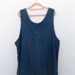 Vintage Womens Denim Maxi Dress Size XL USA Sleeveless 90s Americana Patriotic Blue Photo 5