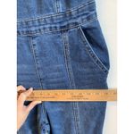 Sincerely Jules Women’s Denim Overalls Sincerely Wide Leg Style Retro Side Zipper Blue Size S Photo 3