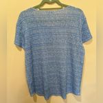 J. McLaughlin  Blue Print‎ Lightweight Linen Top Sz Large Photo 2