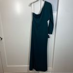 Lulus NWT  Wondrous Romance Dark Green One-Shoulder Mermaid Maxi Dress XL Photo 2