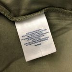 Lands' End  Womens T Shirt Top Lace Back Short Sleeve Pocket Stretch Olive Green S Photo 3