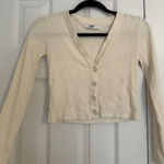 JDY Cream Cropped Cardigan  Photo 0