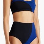 Mara Hoffman NWT  Lydia High Waisted Bikini Bottom in Navy Black Size XS Photo 0