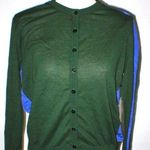 NWT Womens Worth New York Designer Green Purple Green S Cardigan Sweater Silk Photo 0