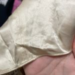 Reformation π NWT 100% Silk Roe Puff Sleeve Shirred Blouse in Champagne Gold Photo 12