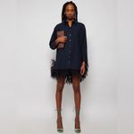 The Attico Inez Strappy Heeled Open Square Toe Sandal Emerald Green Croc sz 38 Photo 3