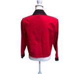St. John  Sport by Marie Gray Red‎ Nautical Full Zip Blazer Size Small Photo 1