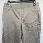 Chico's Chico’s Perfect Stretch Girlfriend Slim Leg Ankle Jeans Taupe with Lace Up Hem Photo 4