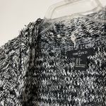 Forever 21 Black white crochet loop knit sweater open front cardigan small Photo 1