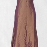 Vintage Cachet Bronze Brown Gold Intricate Bohemian Beaded Prom Maxi Dress 6 / S Photo 0