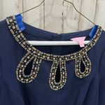 Lilly Pulitzer Bronte Embellished Shift Dress in True Navy Size 4 63062 Photo 2