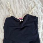Edikted  Navy Blue Lace Bow Top Photo 0