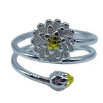 New no brand yellow flower adjustable fashion ring Photo 0