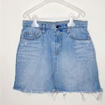Nobody denim light wash denim skirt with fringed hem size 26 Photo 1