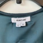 Helmut Lang  Breeze Crepe High Low Shift Dress Teal S Photo 3