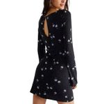Free People Celia Mini Dress Black Floral Long Sleeve, Size XS, New with Tag Photo 3