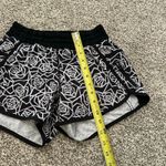 Lululemon  black & white pattern athletic shorts size 4 Photo 4