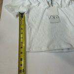 ZARA Off The Shoulder Crop Top white size Lgirls halter cute lace stretch teen p Photo 4