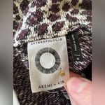 Akemi + Kin Anthropologie  Top Sleeveless Leopard Burgundy White Metallic Medium Photo 2