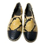 Tory Burch  snake print embossed leather flat espadrilles size 7 color block Photo 1