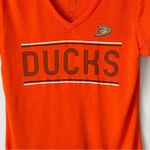 Colosseum Ladie’s Anaheim Ducks Hockey T Shirt Orange LIKE NEW Photo 2