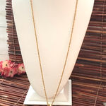 Swavorski Swarovski Crystal Ball pendant Necklace Gold tone on long chain 33” Photo 0