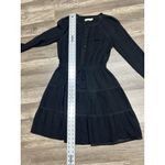 Tory Burch Silk Dress Size 2 Black Long Sleeve Knee Length Wedding Guest Photo 9