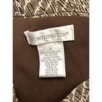 Worthington  Womens 8 Lined Skirt Beige Brown Snake Skin Print Flowy Feminine Photo 2