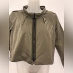 LIDA BADAY taupe lined blazer top zip up jacket women size 6 Photo 3