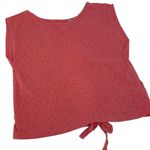 Zella Z By Womens Cutout Open Tie Back Top Yoga Workout Sleeveless Pink Medium Photo 0