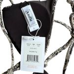 ANDIE swim string bikini top snake print grey and cream women small Photo 6