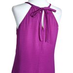 Banana Republic NWOT Womens Dress Size 4P Sleeveless Magenta Halter Tie Back Flo Photo 3