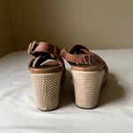 Igi & Co Italian Leather Wedge Sandals Brown Slingback Platform Heels‎ 37 US 6.5 Photo 3