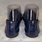 Brighton Women’s Sapphire Blue Metallic/Black Loafers Studs Silver Tone Accents Photo 6