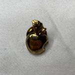 Apple with Bite Out Gold Pin Brooch Photo 5