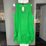 J.Crew NWT  Mini Dress Linen Bright Gem Green Photo 1