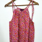 J.Crew x Liberty of London Bright Pink Floral Pink Sleeveless Shoulder Tie Tank Photo 1
