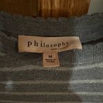 Philosophy  Cashmere blend Heather Gray Striped Knit Top Photo 1