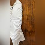 EXPRESS White Gathered Bodysuit Photo 3