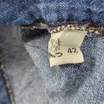 Vintage Sandra Fashion Denim Skirt 42 US 12 Blue Jean Fringe Western Rodeo Maxi Size L Photo 4