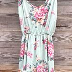 Sage Teal & Floral Dress Photo 0