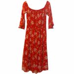 Lovers + Friends  Floral Red Dress Boho Chic Vacation Photo 6